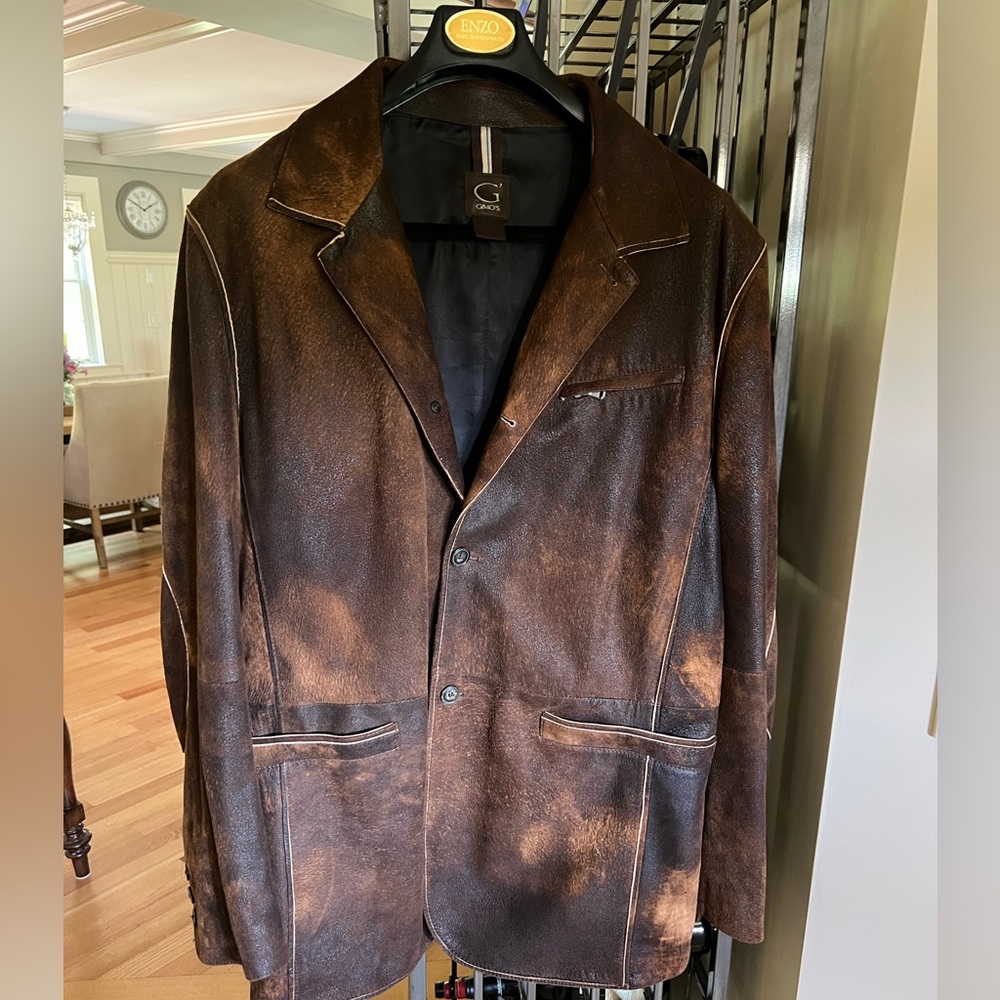Gino’s Italian leather blazer US XL